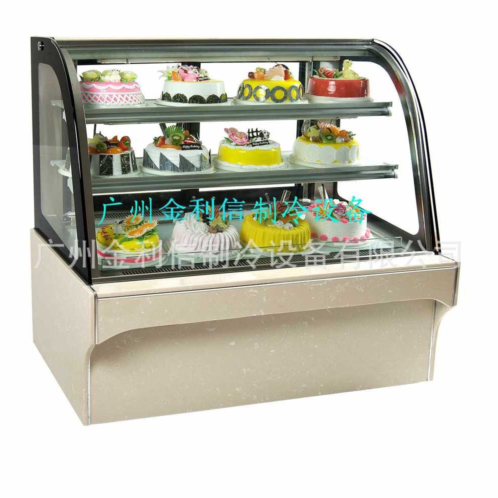 供应米黄单弧保鲜冷藏蛋糕展示柜面包蛋糕房设备西点冷藏冷柜