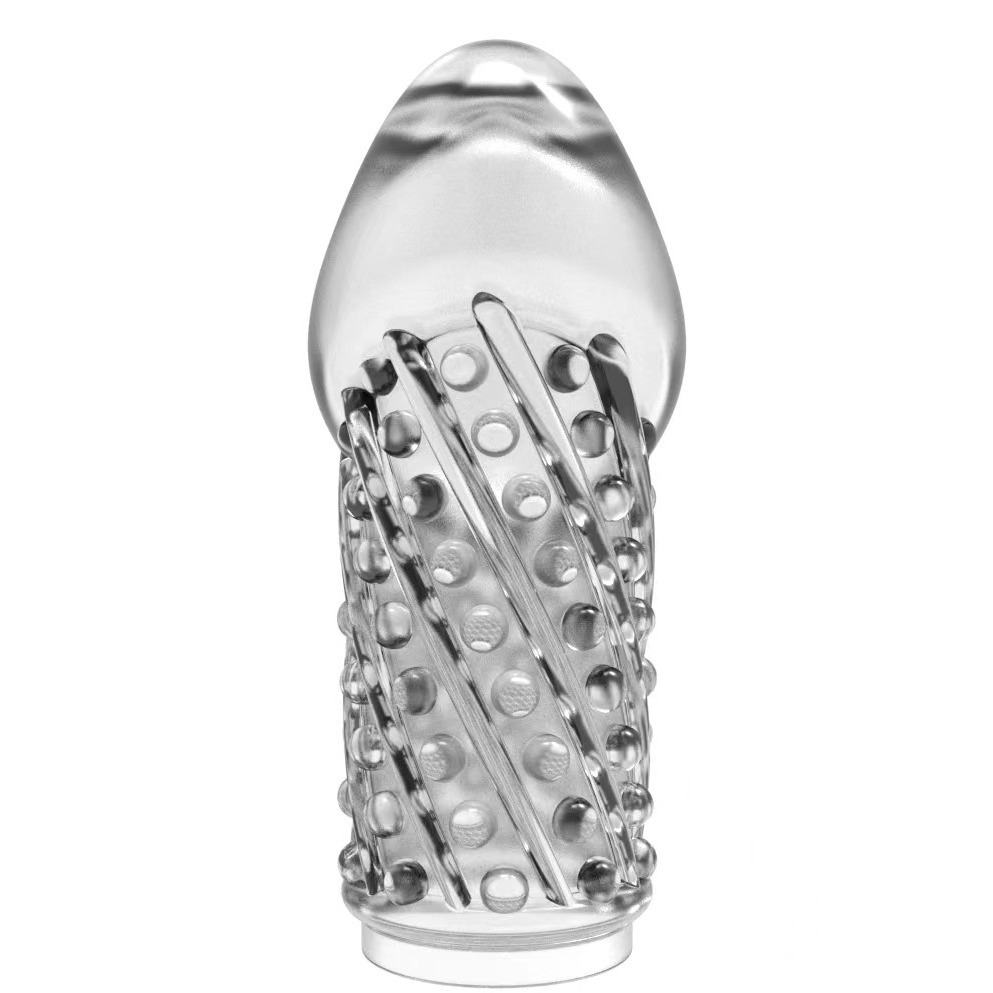 Preservativo ritardato per glande per uomo, desensibilizzazione, ispessimento e allungamento del pene, preservativo per orgasmo duraturo, sex toy_voghion.com