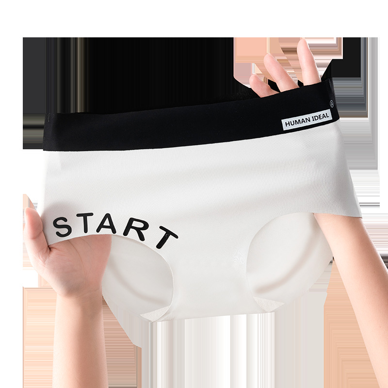 Deportes negros, blancos y grises, yoga sin costuras, nalgas de melocotón, sin costuras, deportes de seda de hielo, ropa interior de entrepierna antibacteriana de algodón puro, refrescante