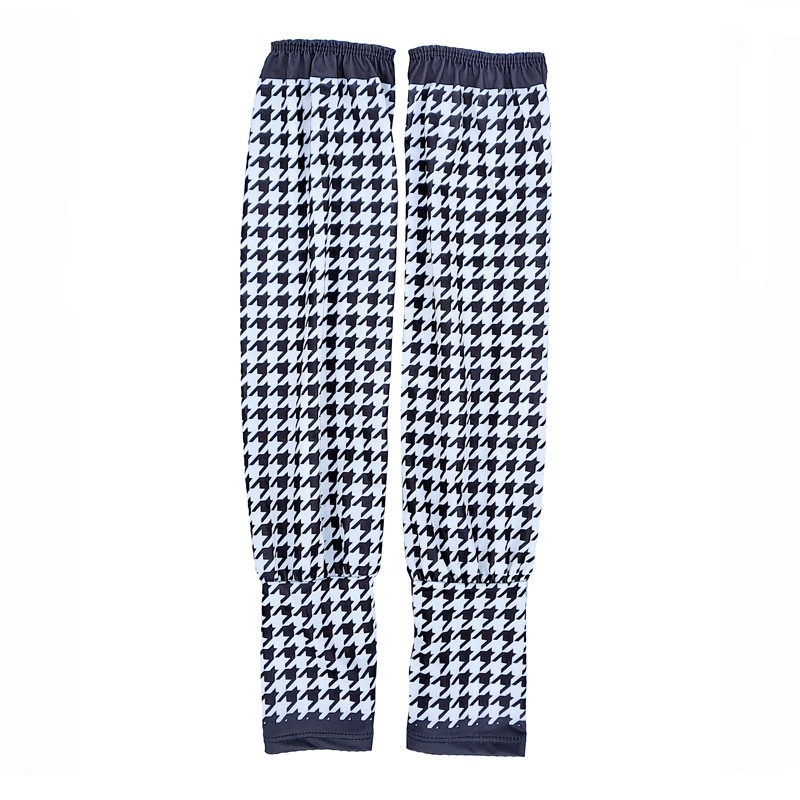 느슨한 자외선 차단제 소매 여름 얼음 실크 HOUNDSTOOTH 장갑 UV 보호 암 사이클링 구동 팔 소매