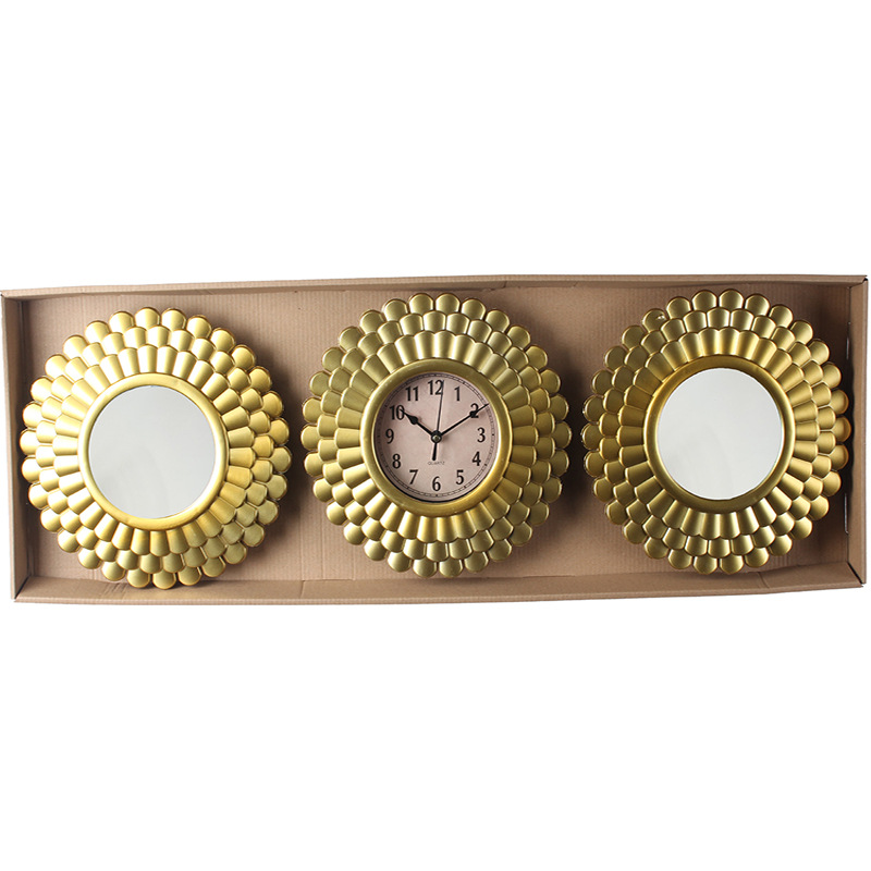 Reloj de pared europeo/americano moderno simple, reloj triple decorativo, reloj de cuarzo creativo de moda para sala/comedor