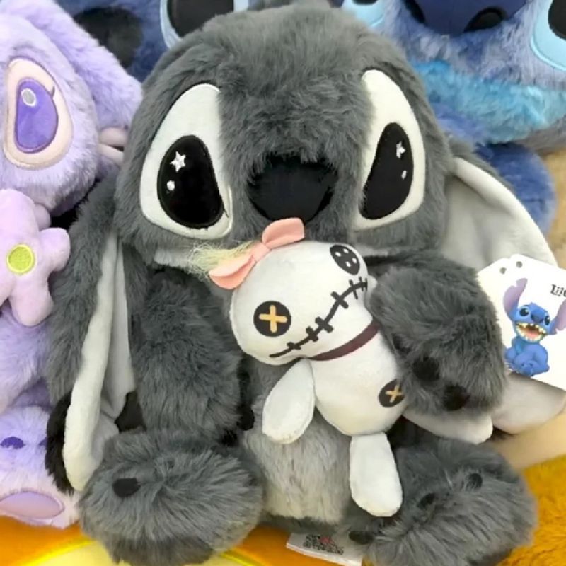 新款黑灰史迪仔毛绒玩具公仔抱小金史迪奇玩偶布娃娃女生礼物批发
