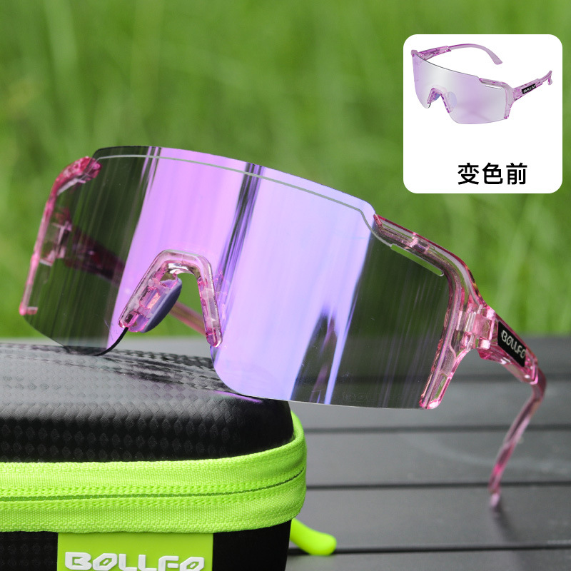 The transparent purple frame is light purple into a deep purple tablet (color change)