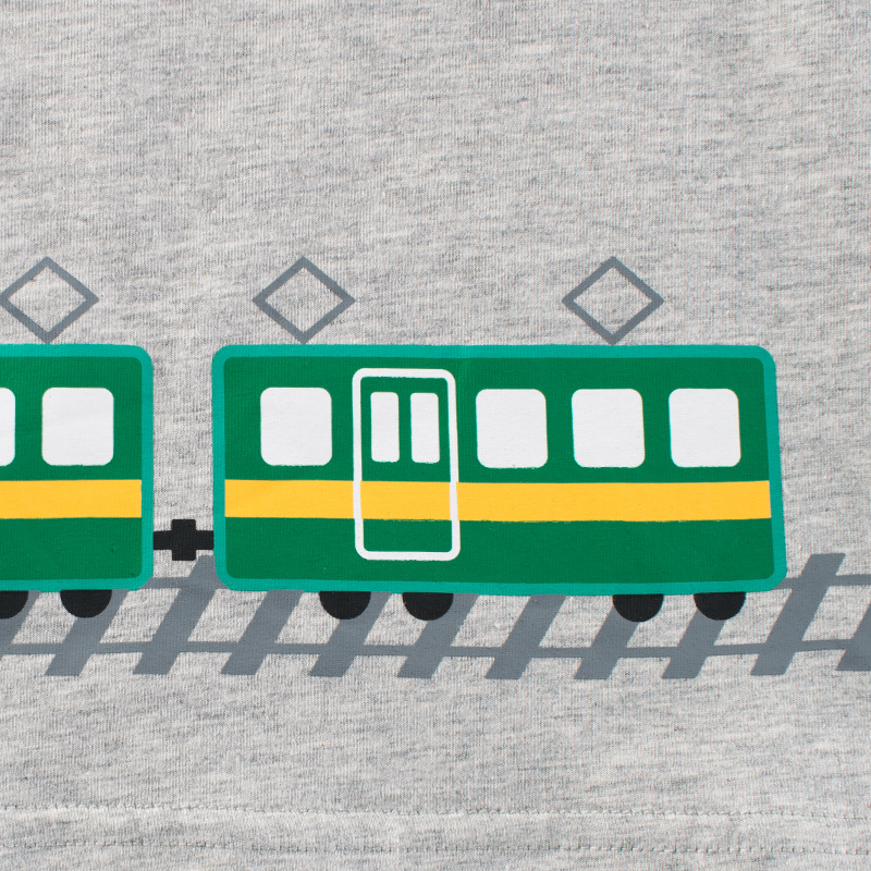 27 ropa para niños, novedad de verano, producto 20225, camiseta de manga corta para niños, ropa de estilo coreano para niños, patrón de tren, media manga