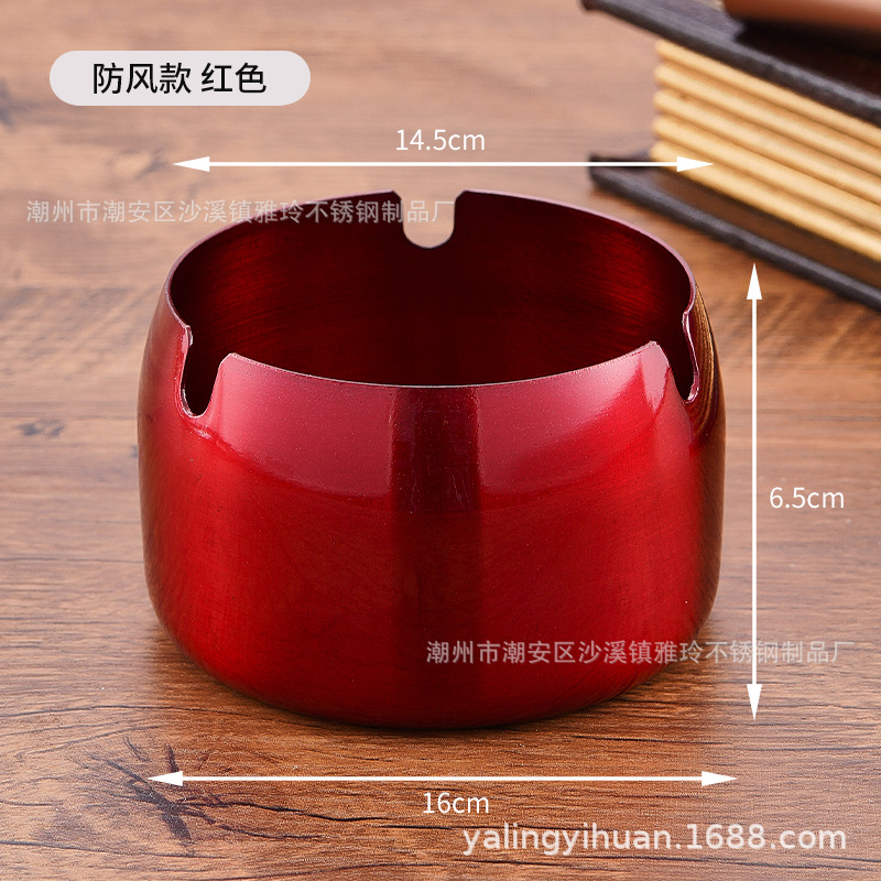 Cenicero de acero inoxidable dorado grueso, resistente y elegante, ideal para bar o cafetería, venta directa de fábrica