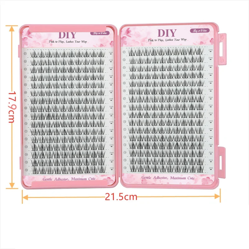 Fábrica de Amazon Europa y Estados Unidos falsas pestañas gruesas curvas 32 líneas de extensión diagonal de gran capacidad conjunto de injerto de pestañas libro