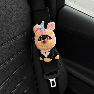 Bee Dog Seatbelt Shoulder Seat belt shoulder pad - shoulder-pad-pink-pig-bee-dog-single-pack