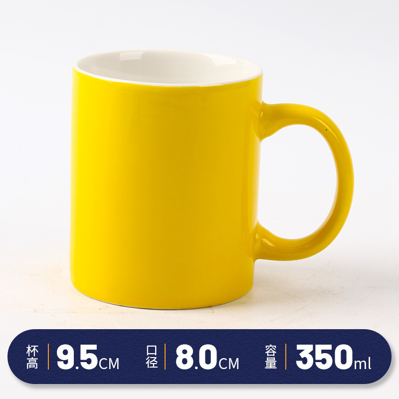 La taza de cerámica se puede fijar con el logotipo, la oficina, el hogar, la taza de café, la publicidad, el regalo del festival creativo, la taza del marcador de color