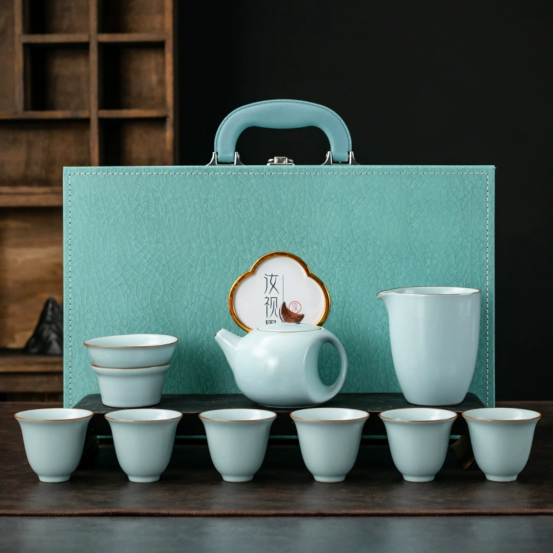 Ceramic tea set for home use, teapot, simple and elegant design, Birthday gift