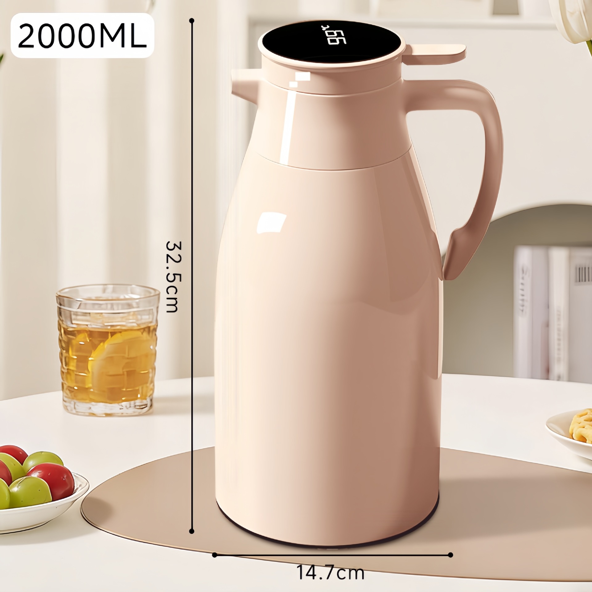 [온도 표시 모델] 2.0L 따뜻한 커피 [오래 지속되는 배터리 수명]