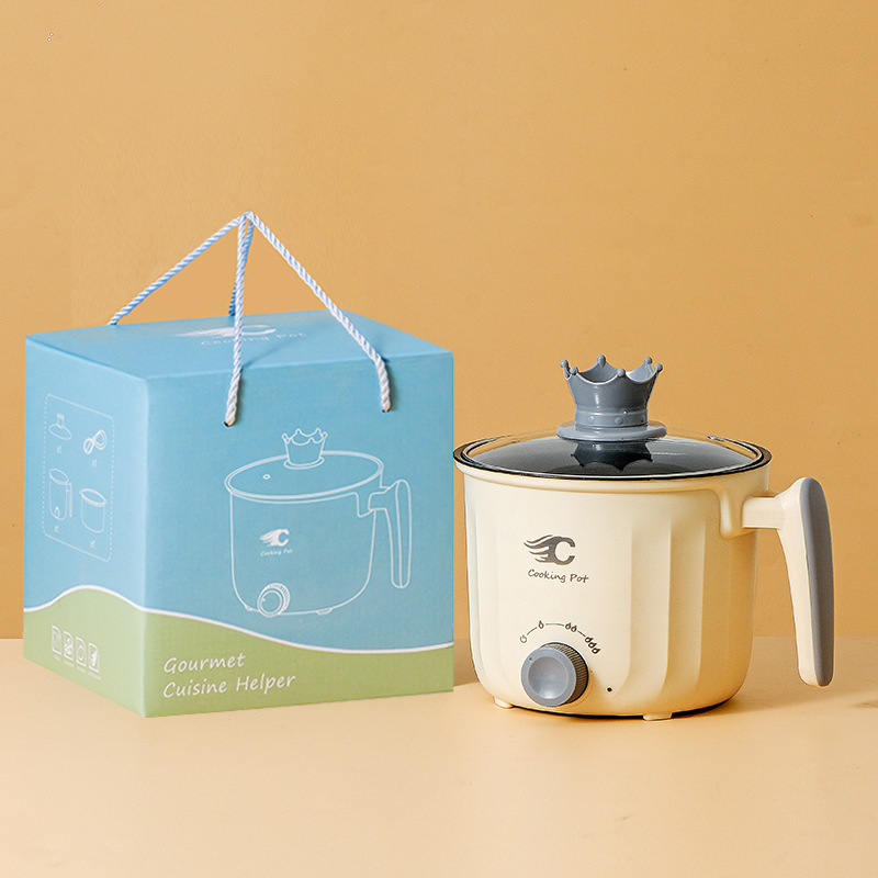 Бежевая антипригарная электрическая плита-подарочная коробка с 18 ручками