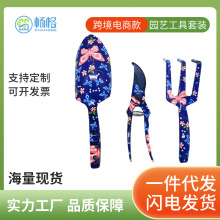 园艺工具跨境eBay铝合金园林蝴蝶印花花园翻土铲手套组合套装