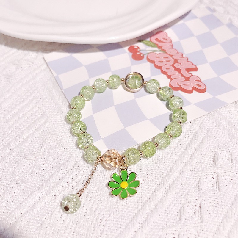 S060-Pulsera Margarita Verde Claro#tamaño 532