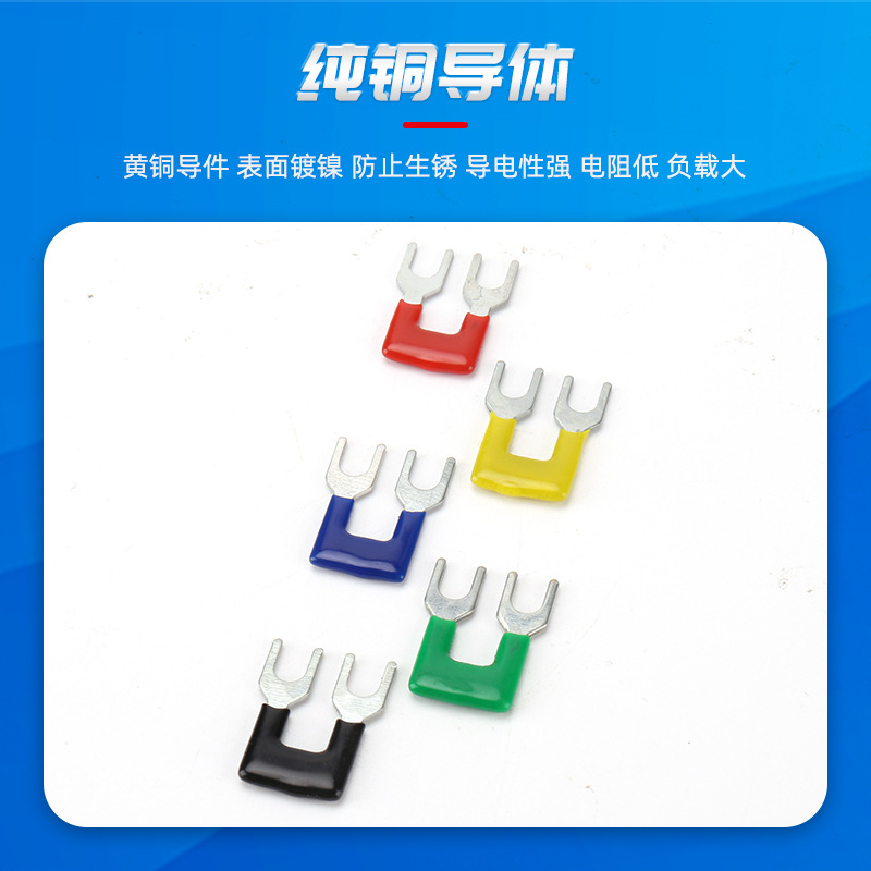 TB1502 terminal block connecting piece brass cold-pressed 2-position terminal block shorting bar bus bar shorting piece