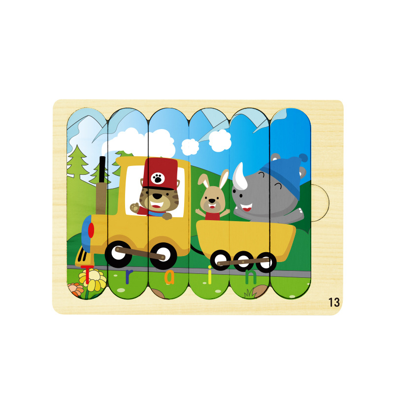 Bloques transfronterizos rompecabezas de barras niños pequeños educación temprana puzzle helado dibujos animados juguetes de puzzle al por mayor