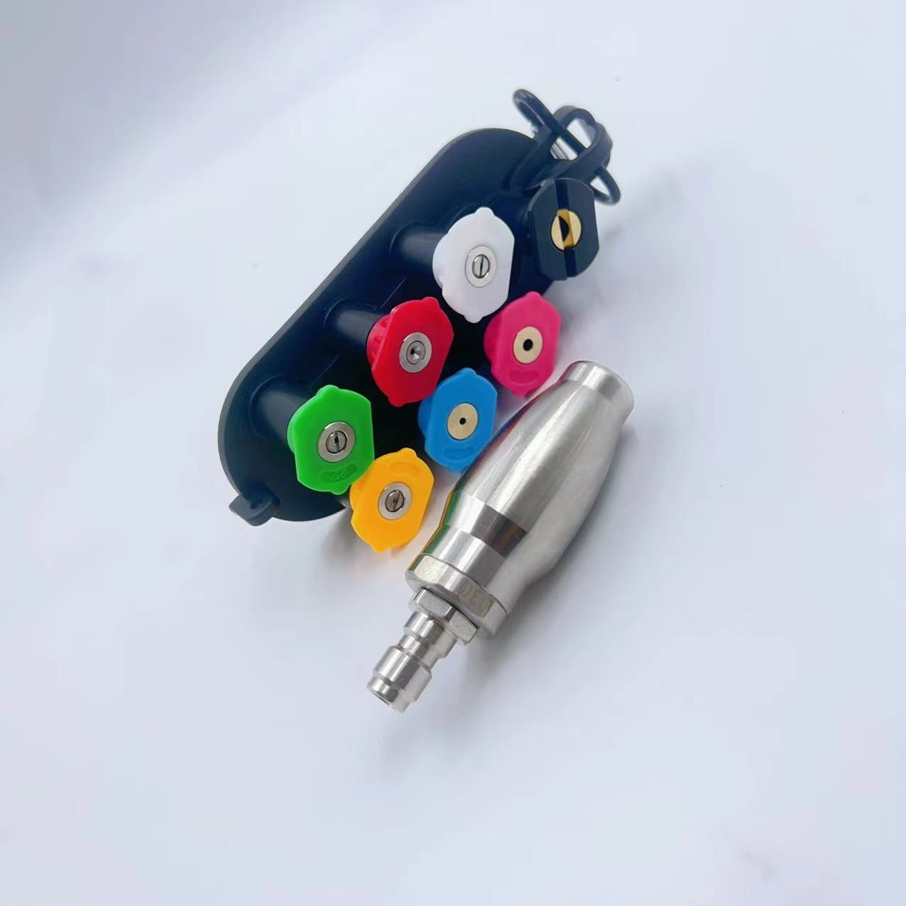 跨境高压水枪旋转喷头不锈钢高压陶瓷清洗莲花喷头去广告根雕除锈