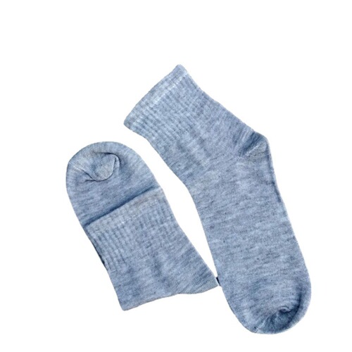 Men's mid-calf socks, autumn black, white and gray floor socks, solid color polyester-cotton mid-calf socks, running arena socks, foot bath floor socks