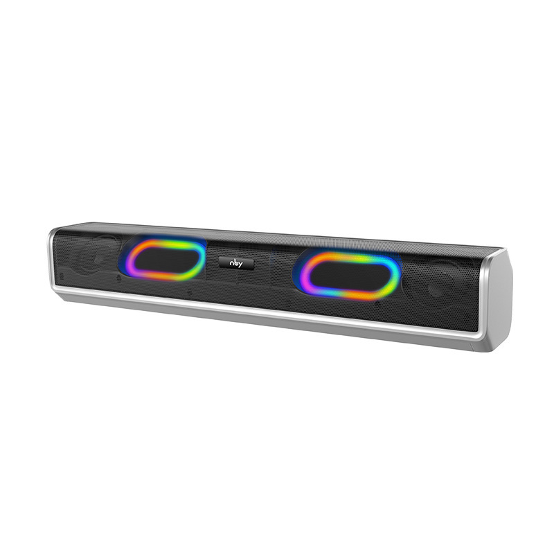 ワイヤレスbluetoothスピーカーの長いクールなカラーライト家庭用カードラジオパソコンのデスクトップ上のサブウーファ音響|undefined