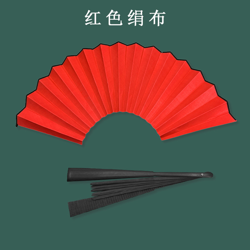 Tela de seda Roja de 10 pulgadas con huesos de abanico