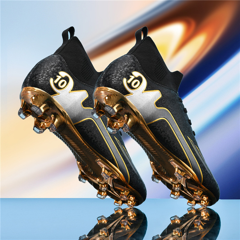 Men's High-top Artificial Turf Football Wholesale, Children's Gold-plated Long-studded Competition Training_vogvips.com