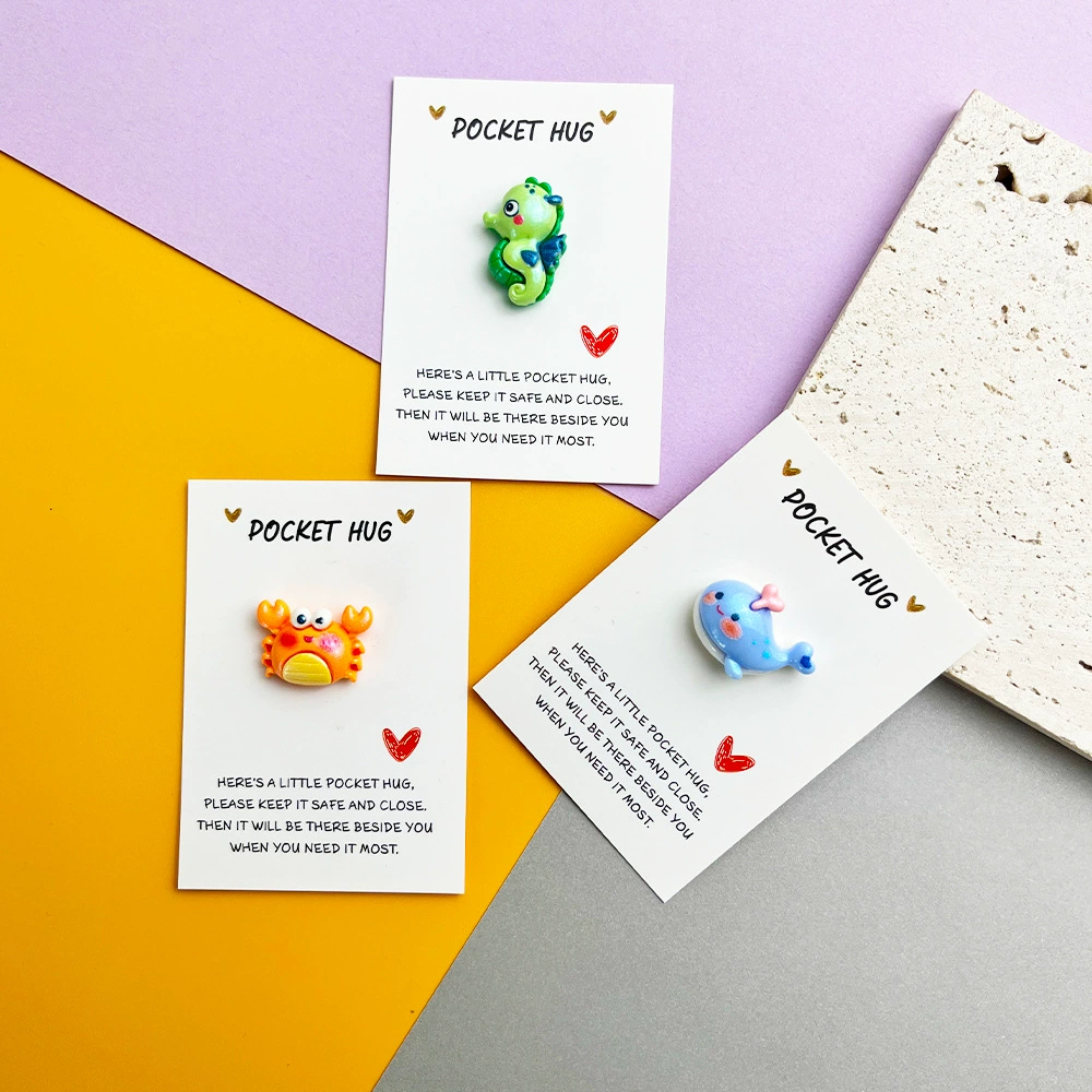 Cross-border DIY gift card POCKET HUG pocket hug card marine animal series small items decoration