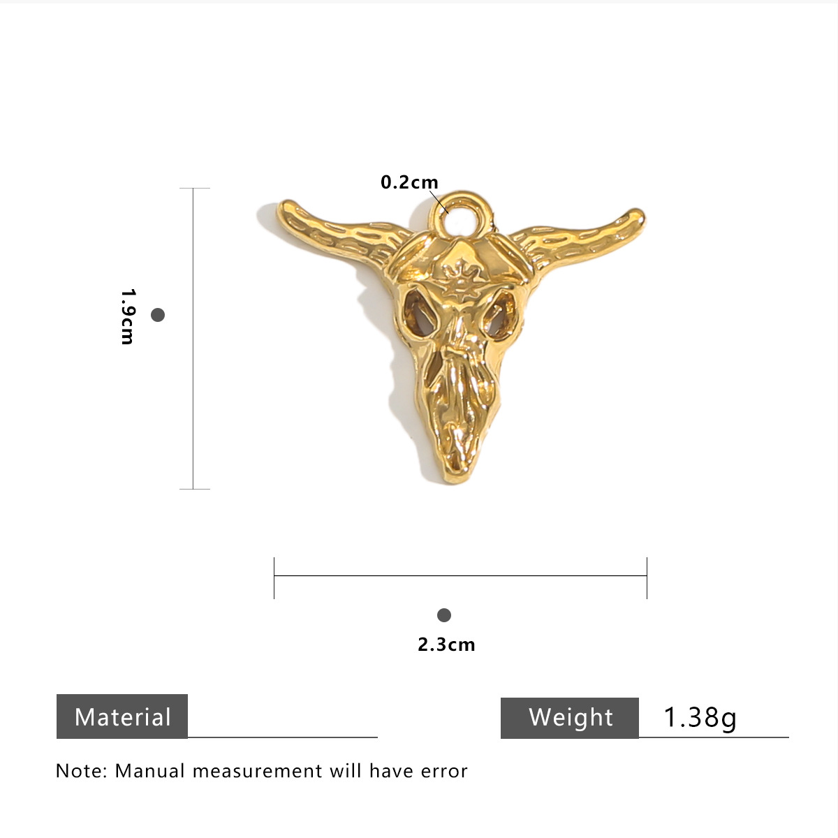 15g Weight 0.03µm Gold Plating Thickness PVD Coated Gold Plating Process Pendant Jewelry Making Type 18K Real Gold Plated Plating Material 5 PCS/Package Quantity 304 Stainless Steel Material Horns Pattern Cute, Classic Style Style 5 PCS/Package 304 Stainless Steel Horns Polished Pendant DIY Ornament Accessories 4