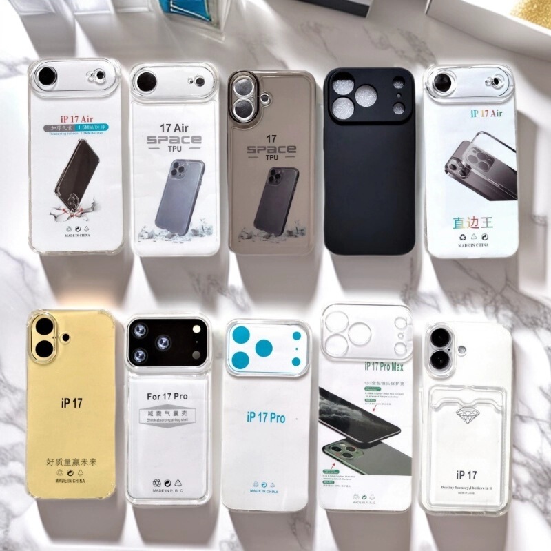 Anti-Drop Space Shell Straight-Edge Phone Case Suitable for Ip Apple 17/17Pro/17Air/17Pro Max/17E