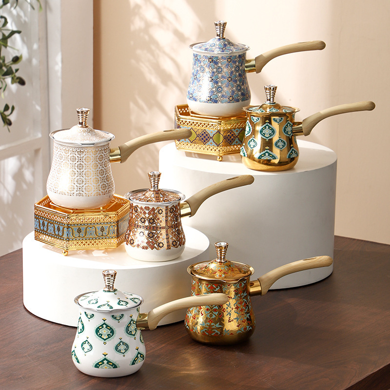 Stainless Steel Coffee Pot Milk Cup 1Pcs Turkish Coffee Pot Tea Brewing Chocolate Butter Milk Cup Cross-Border Supply Stainless Steel Coffee Pot Milk Cup 1Pcs Turkish Coffee Pot Tea Brewing Chocolate Butter Milk Cup Cross-Border Supply