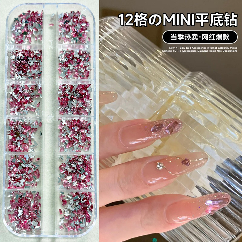 Joyas de manicura mezcladas en línea explosión de resina plana taladro especial mini taladro de manicura acrílico accesorios