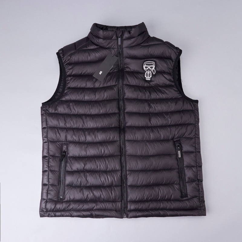 2025 Lightweight Quilted Soft Rubber Cartoon Stand-Up Collar Zipper Quilted Vest