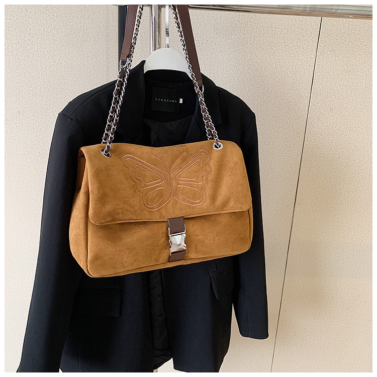 Nuova borsa a tracolla con catena monospalla di grande capacità, borsa da donna, borsa a tracolla con farfalla ricamata, borsa Maillard_voghion.com