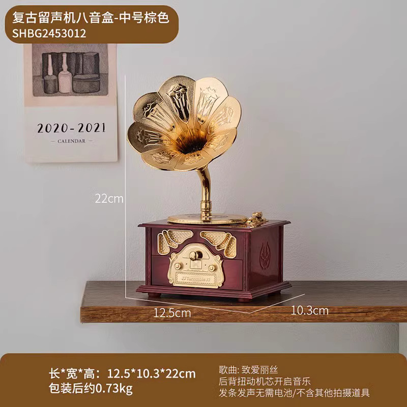 Fonógrafo retro-Marrón