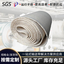 帆布输送带食级饼干生产线辊印帆布传送带PU棉业白色帆布输送带