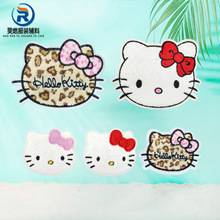 毛巾绣超可爱猫咪头布贴diy新款衣服包包服饰装饰辅料补丁贴布料