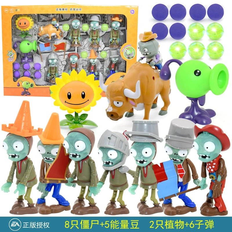 Подлинная наборы Plants vs. Zombies, игрушка, большой набор, подарочная коробка для мальчиков, кукла для детей, полный набор, подарок на день рождения