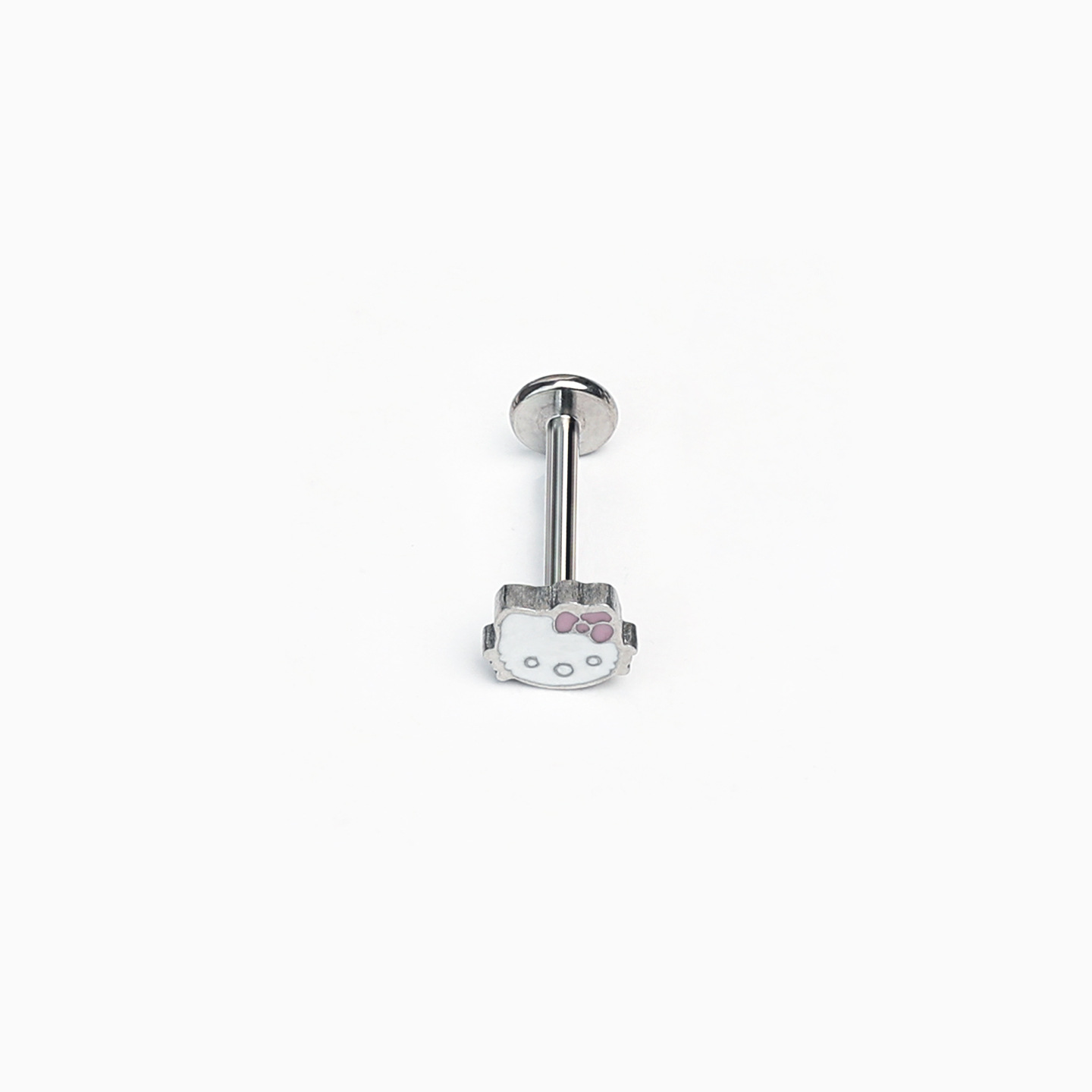 16G labret stud size and finish detail
