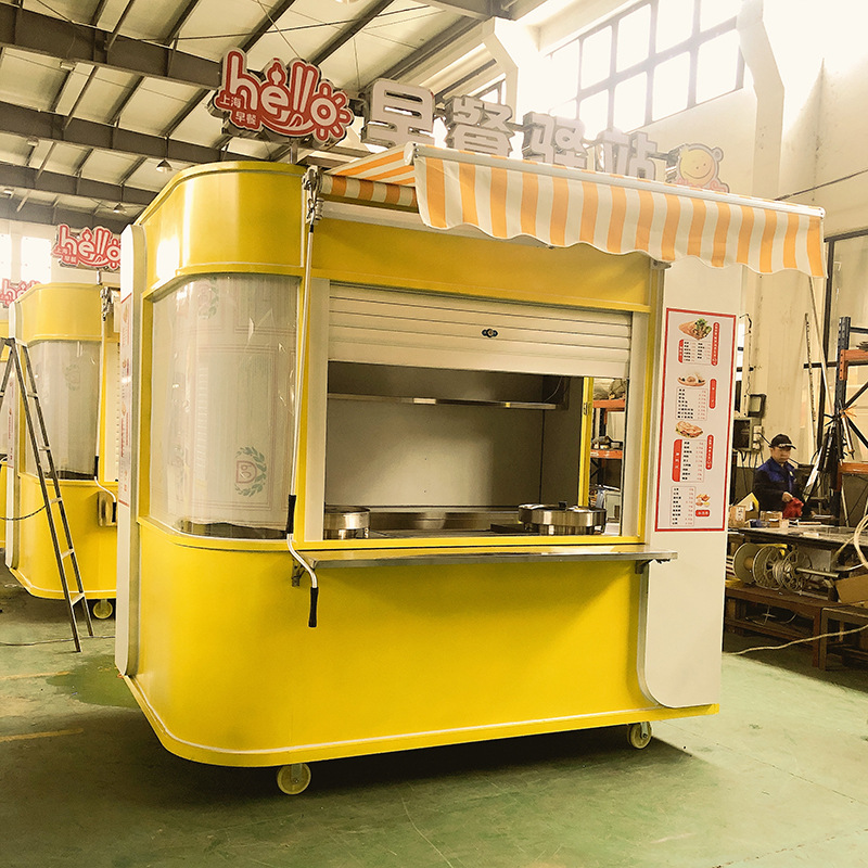 上海夜市摆摊餐车街边网红小吃车炸串摊位车售卖车上海早餐驿站