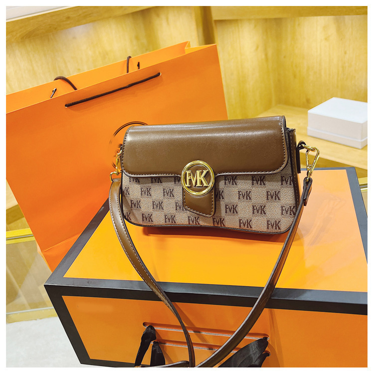 Borsa a tracolla Nicchia di personalità Nuova borsa a tracolla abbinata a colori con stampa retrò di alta qualità Borsa da donna per pendolarismo quotidiano_voghion.com