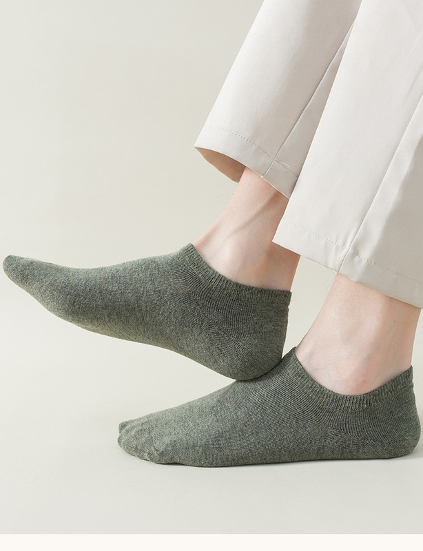春夏款纯棉防臭吸汗透气硅胶防滑不掉跟浅口隐形短袜
