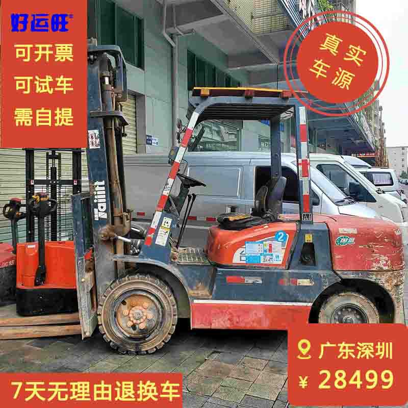 台励福3.5t2019年使用7200小时二节门架升高四米二手柴油叉车出售