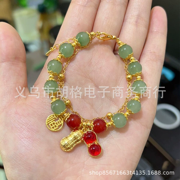 [双链【红珠合金花生】手链]
