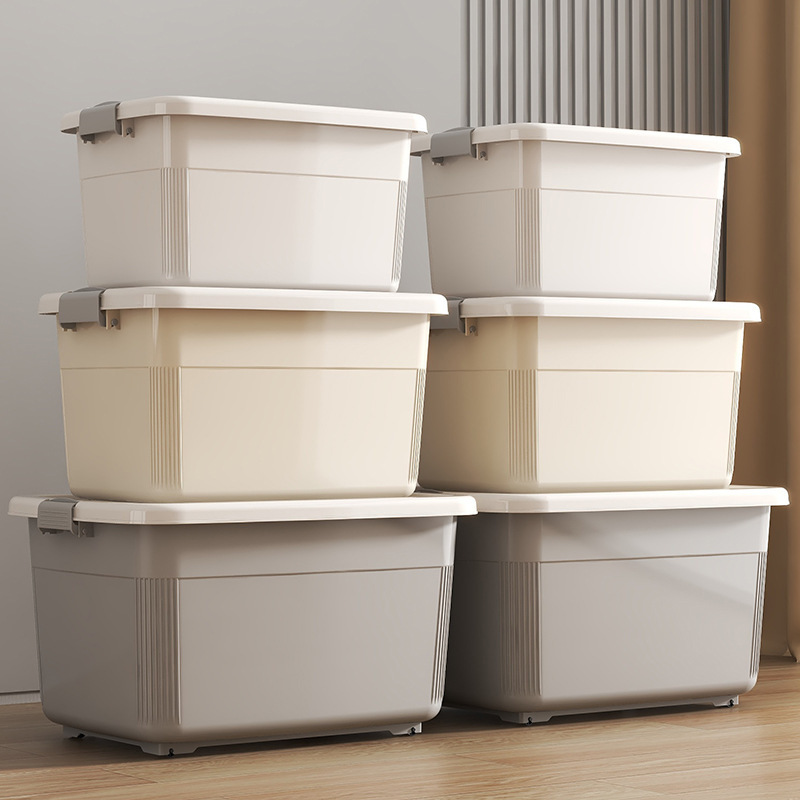 Thickened household storage box plastic large storage box with lid sundries multi-size toy storage box wholesale