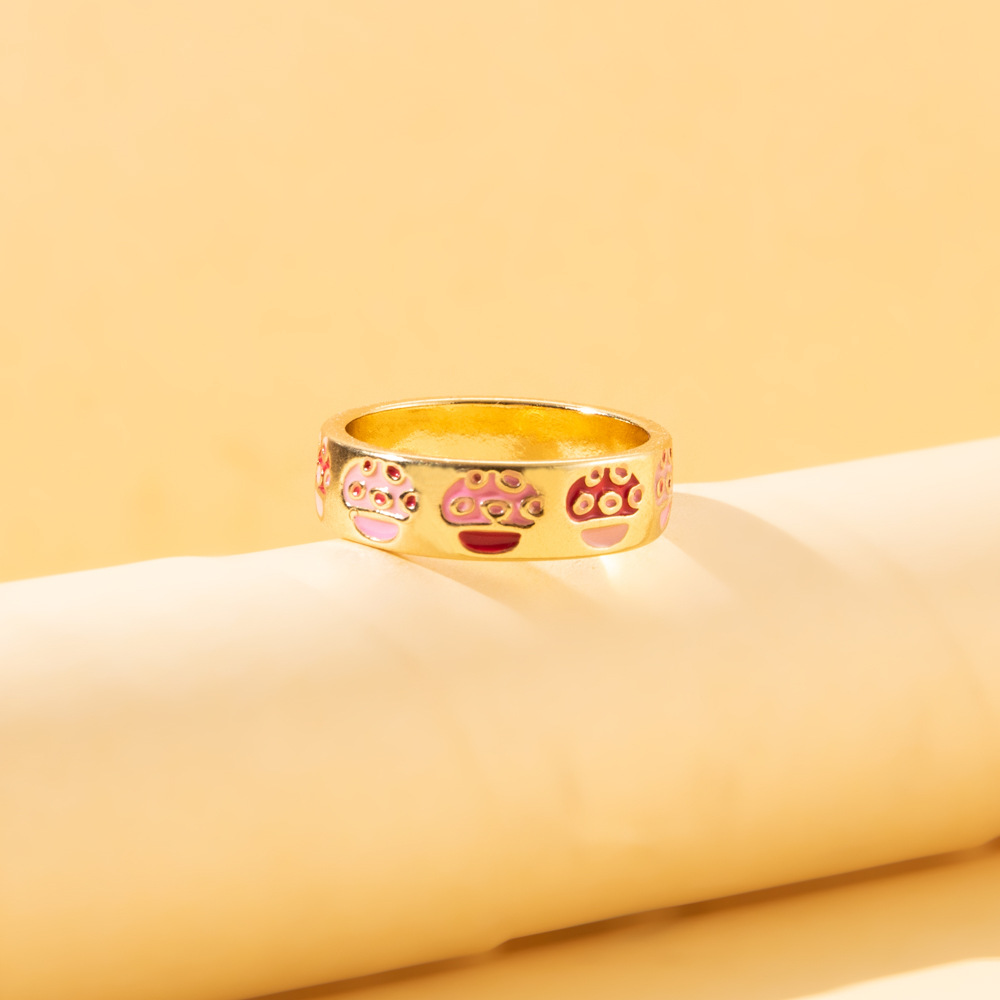 Anillo De Setas De Moda, Anillo De Leopardo Con Letras De Dibujos Animados, Diseño De Leopardo, Anillo De Aceite display picture 9