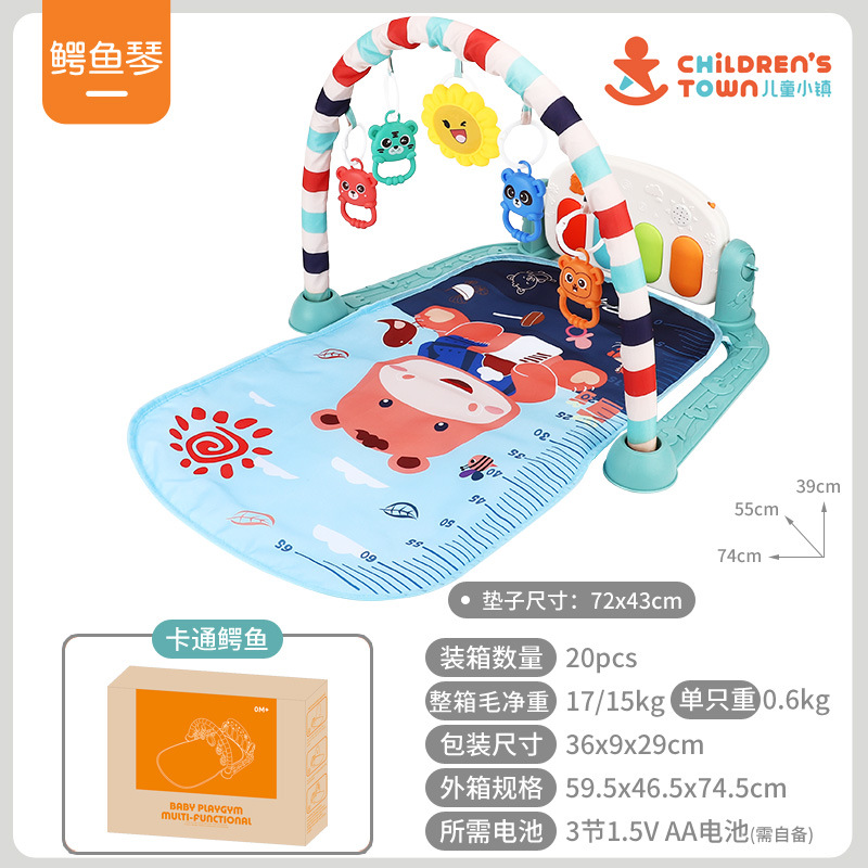 Piano de juguete para bebés, 0-1 año, tapete de gateo y soporte musical interactivo