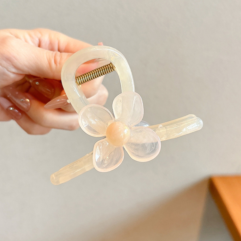 Clip de agarre de botón rojo de Encora para mujer nuevo clip de tiburón de pelo de disco de estilo de alta calidad en la parte posterior de la cabeza horquilla de temperamento