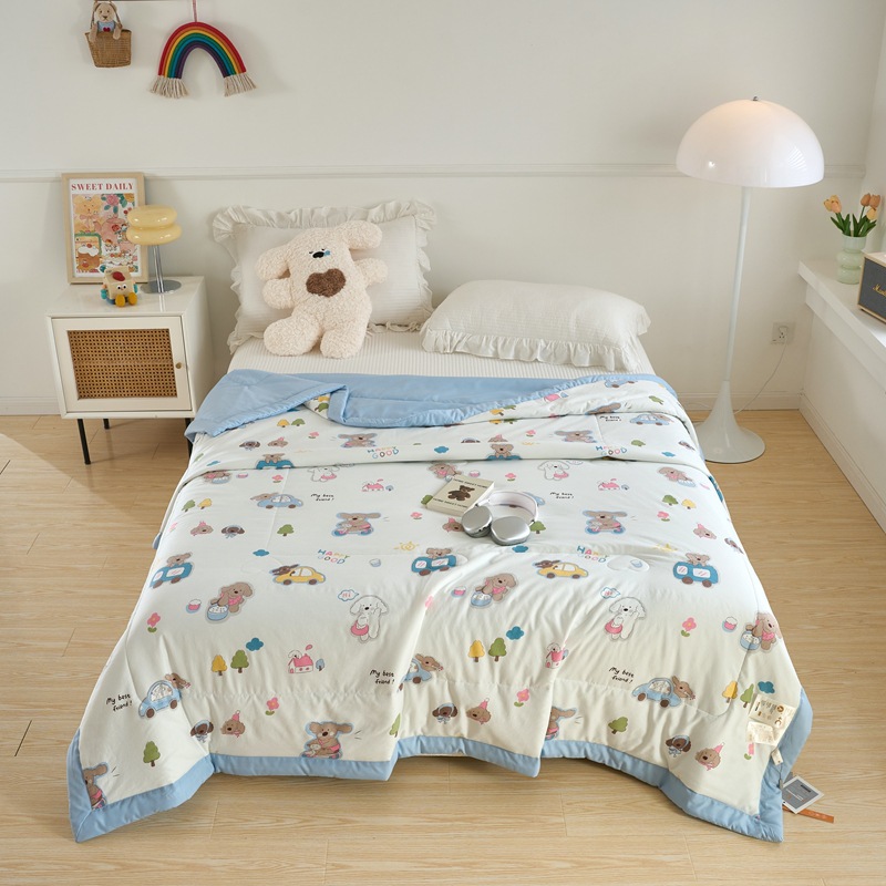 2025A Class Washed Cotton Double Layer Yarn Printed Summer Cooling Quilt (Air Conditioning Quilt) 110*150cm Summer Edition
