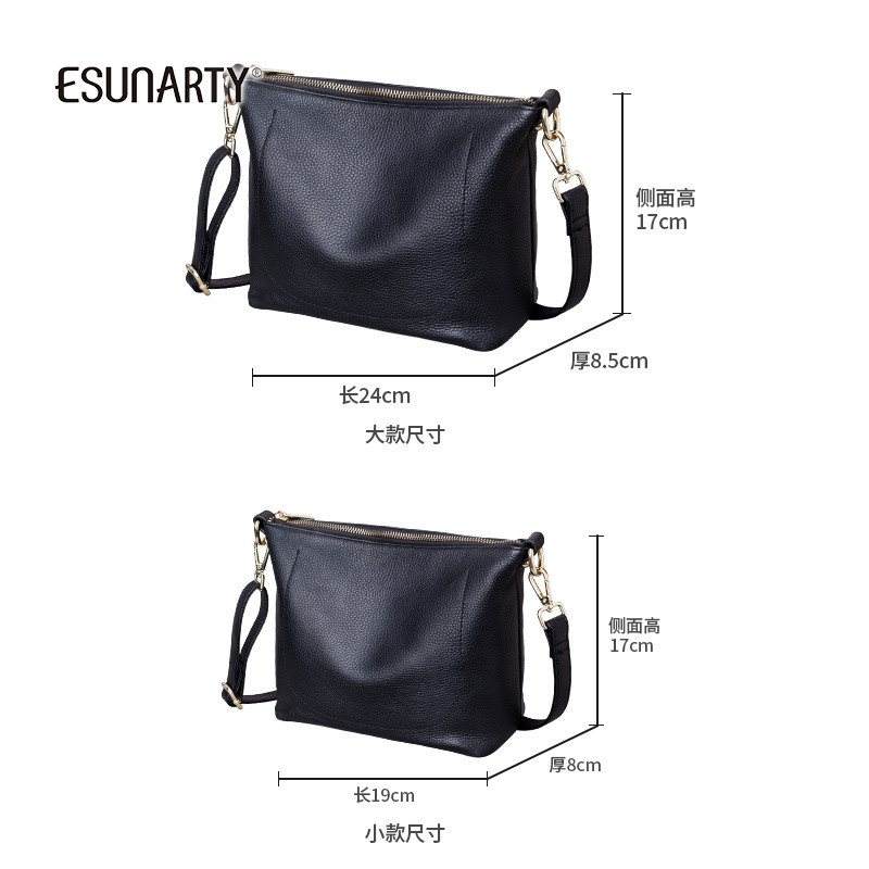 2025 New Fashion Versatile Simple Genuine Leather Women's Bag Soft Leather Shoulder Crossbody Small Handbag - Thumbnail 3