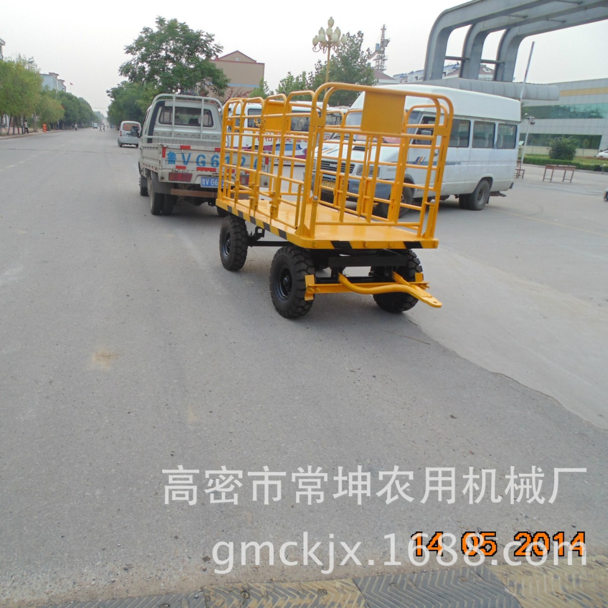 围栏小平板车  2.5吨串联小吨位拖车  厂家供应