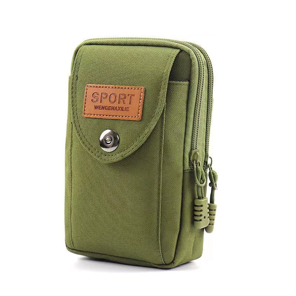 Army green, vertical three layers, 6.5 inches