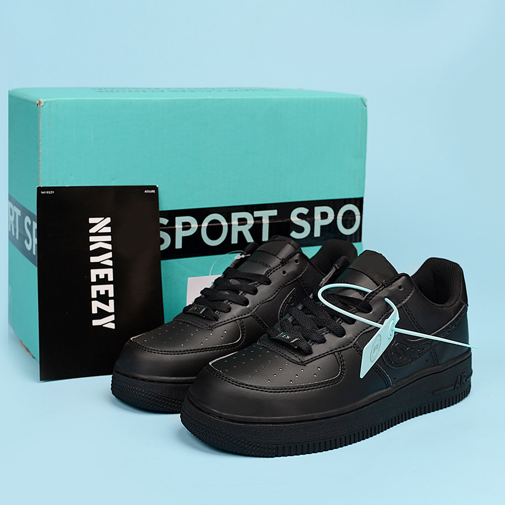 Resistente a la fiebre oficial AF1 blanco y negro panda fuerza aérea 1 zapatos de patina baja para hombres y mujeres zapatos deportivos casuales para correr Putian Dunk